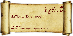 Ábri Dénes névjegykártya