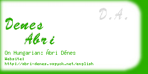denes abri business card