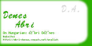 denes abri business card